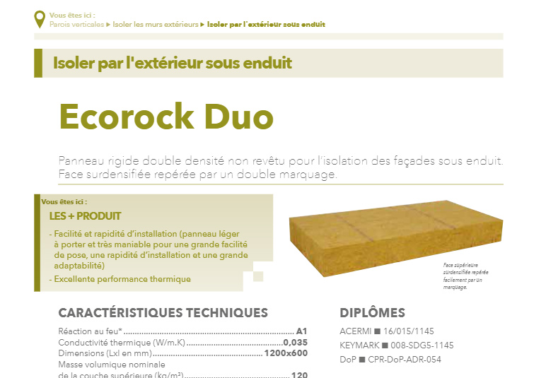 Laine de roche Pornic SBM Ecorock Duo